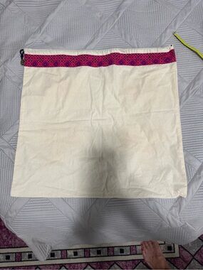 Authentic Tory Burch Large Canvas Dust Bag Drawstring Storage Pouch 22x21